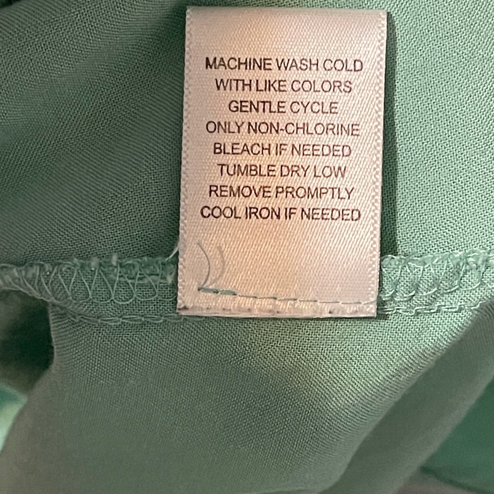 Light Green Women's Midi Dress - Classic Puff Sleeve Large - Picture 7 of 7